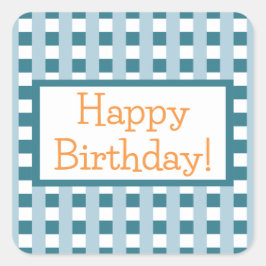 Happy Birthday Quadratischer Aufkleber