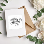 Happy Birthday Quadratischer Aufkleber