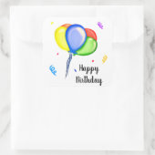 Happy Birthday Quadratischer Aufkleber (Tasche)