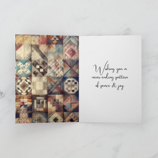 Happy Birthday Quilt Pattern mit Nadel Karte (Innenseite)