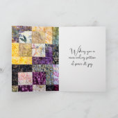 Happy Birthday Quilt Pattern mit Nadel Karte (Innenseite)