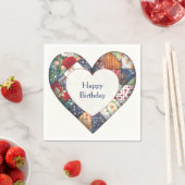 Happy Birthday Quilted Heart Serviette (Beispiel)