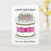 Happy Birthday Rabbi Karte (Gelbe Blume)