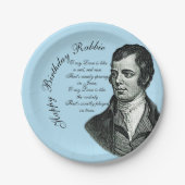 Happy Birthday Rabbie - Robert Burns Small 7" Pappteller (Vorderseite)