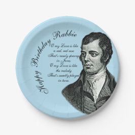 Happy Birthday Rabbie - Robert Burns Small 7" Pappteller
