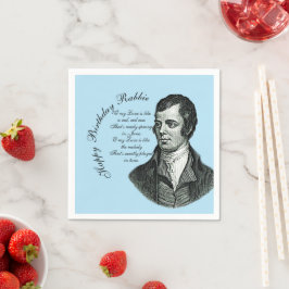 Happy Birthday Rabbie - Robert Burns Small Serviette