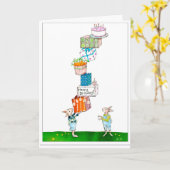 Happy Birthday Rabbits Karte (Gelbe Blume)