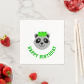 Happy Birthday Raccoon Serviette (Beispiel)