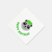Happy Birthday Raccoon Serviette (Ecke)