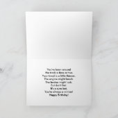 Happy Birthday Race Car Spaß Karte (Innenseite)