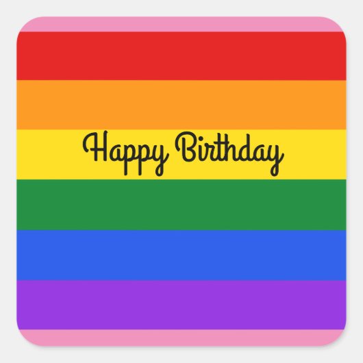 Happy Birthday Rainbow #1 Stickers (Vorderseite)