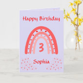 Happy Birthday Rainbow Age Card Karte (Gelbe Blume)