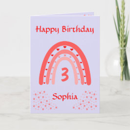 Happy Birthday Rainbow Age Card Karte