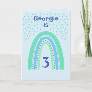 Happy Birthday Rainbow Age Card Karte