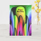 Happy Birthday Rainbow Arch Karte (Gelbe Blume)