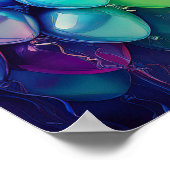 Happy Birthday Rainbow Balloons Poster (Ecke)