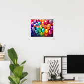 Happy Birthday Rainbow Balloons Poster (Heimbüro)