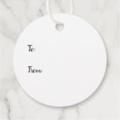 Happy Birthday Rainbow Blue Peach Geschenkanhänger (Rückseite)