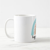 Happy Birthday Rainbow Blue Peach Kaffeetasse (Links)