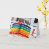 Happy Birthday Rainbow Cake LGBT Card Karte (Gelbe Blume)