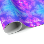 Happy Birthday Rainbow Clouds Geschenkpapier (Rolleneckpunkt)