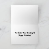 Happy Birthday Rainbow Colorful Many Languages Karte (Innenseite)