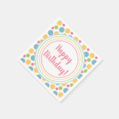 Happy Birthday Rainbow Colors Serviette (Ecke)