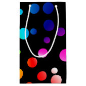 Happy Birthday Rainbow Dots Kleine Geschenktüte (Rückseite)
