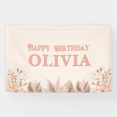 Happy Birthday Rainbow Girl Banner (Horizontal)