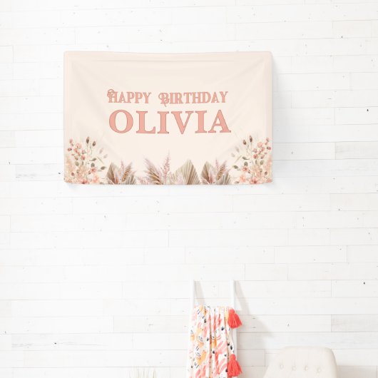 Happy Birthday Rainbow Girl Banner (InSitu)