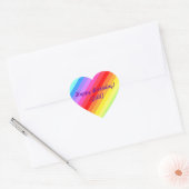 Happy Birthday - Rainbow Heart Stickers (Umschlag)