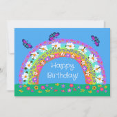 Happy Birthday Rainbow of Blume Butterflies (Vorderseite)