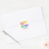 Happy Birthday Rainbow Order Customizable Stickers (Umschlag)