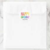 Happy Birthday Rainbow Order Customizable Stickers (Tasche)