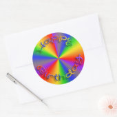 Happy Birthday Rainbow Stickers Template (Umschlag)
