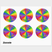 Happy Birthday Rainbow Stickers Template (Blatt)