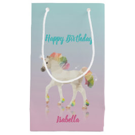 Happy Birthday Rainbow Unicorn Name Kleine Geschen Geschenktüte