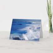 Happy Birthday Rainbows über Ozeanwellen Karte (Rückseite)