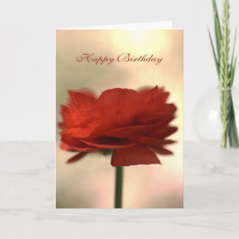 Happy Birthday - Ranunculus Blume Karte