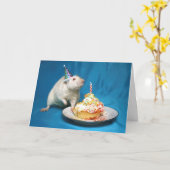 Happy Birthday Rat Card Karte (Gelbe Blume)