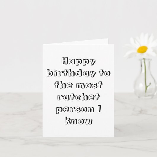 Happy Birthday Ratchet Card Karte (Kleine Pflanze)