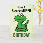 Happy Birthday Rattlesnake Karte (Gelbe Blume)