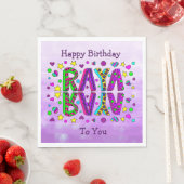 Happy Birthday Raya Party Serviette (Beispiel)