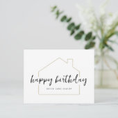 Happy Birthday Realty Postkarte (Stehend Vorderseite)