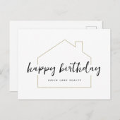 Happy Birthday Realty Postkarte (Vorne/Hinten)