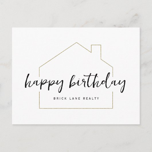 Happy Birthday Realty Postkarte (Vorderseite)