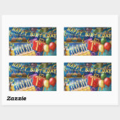 Happy Birthday Rechteckiger Aufkleber (Blatt)