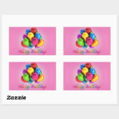 Happy Birthday Rechteckiger Aufkleber (Blatt)