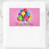 Happy Birthday Rechteckiger Aufkleber (Tasche)