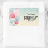 Happy Birthday Rechtecksticker Rechteckiger Aufkleber (Tasche)